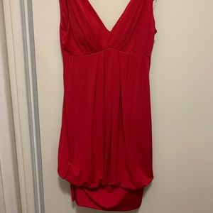 Red mid length dress